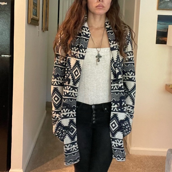 Chaps X Ralph Lauren cardigan sweater Yellowstone southwestern tribal pendleton - Picture 3 of 13